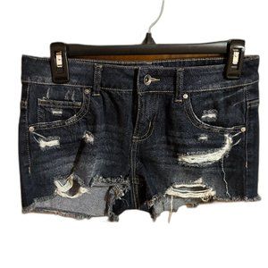 Empyre Jenna Distressed Blue Denim‎ Shorts Size 3